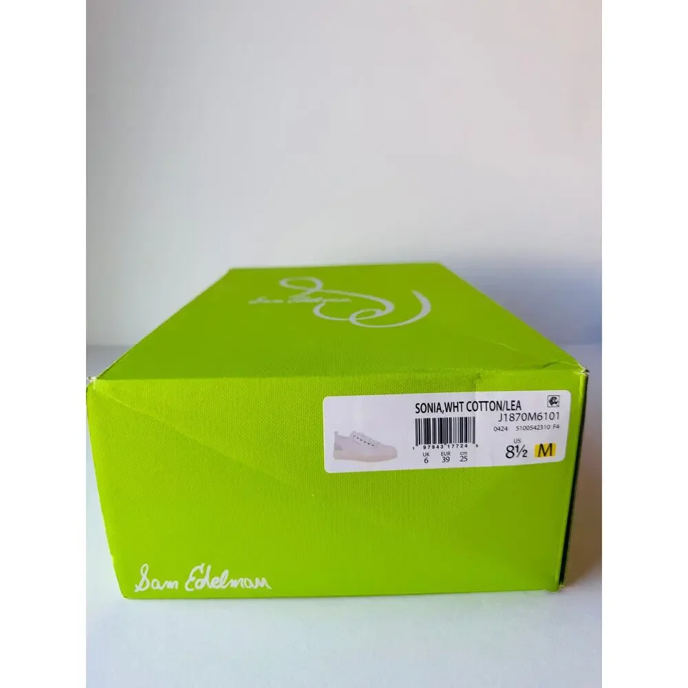 Sam Edelman Sonia White Cotton Platform Sneakers Women’s 8.5